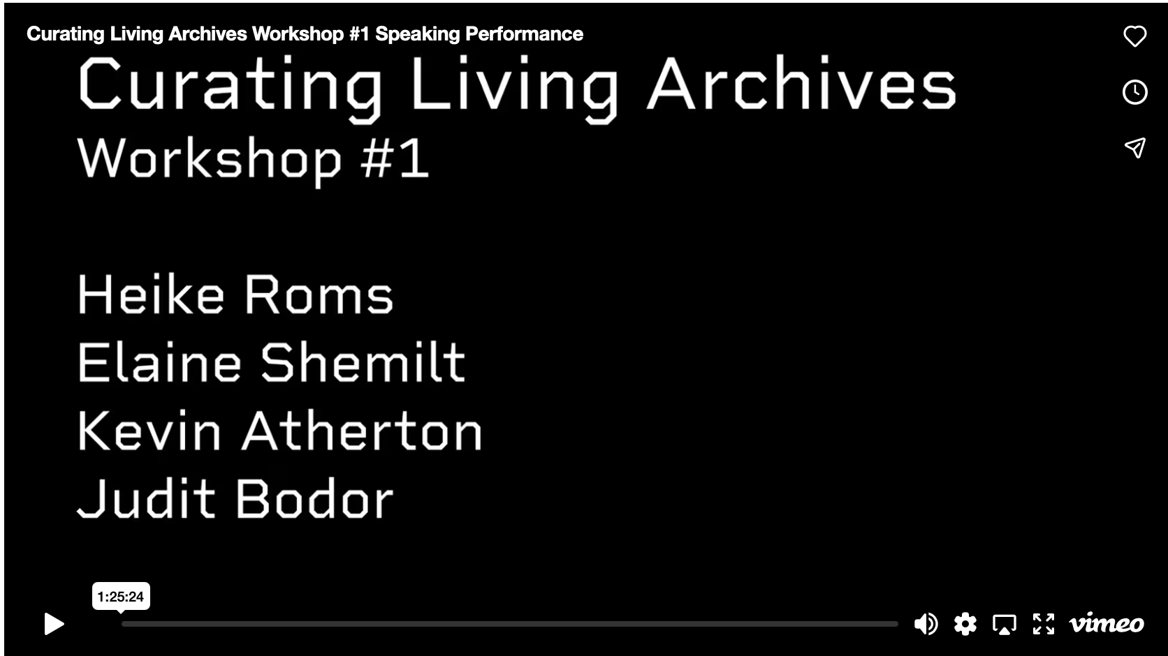 Curating Living Archives